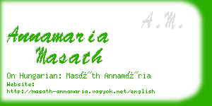 annamaria masath business card